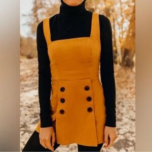 Urban Outfitters BDG mustard yellow corduroy romper